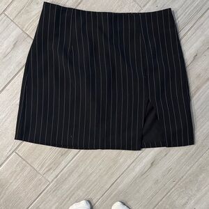 Superdown Black Pinstripe Pencil Skirt